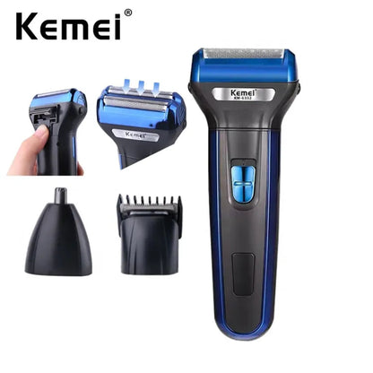 KEMEI 3 in 1 Professional Rechargeable Hair Clipper Trimmer & Shaver