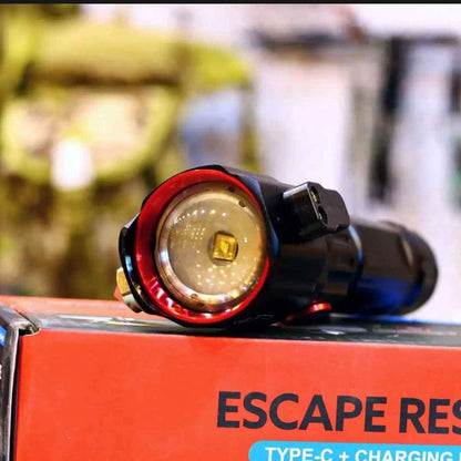 Waterproof Laser LED Tactical Flashlight With 1Km Range and long lasting backup | Imported