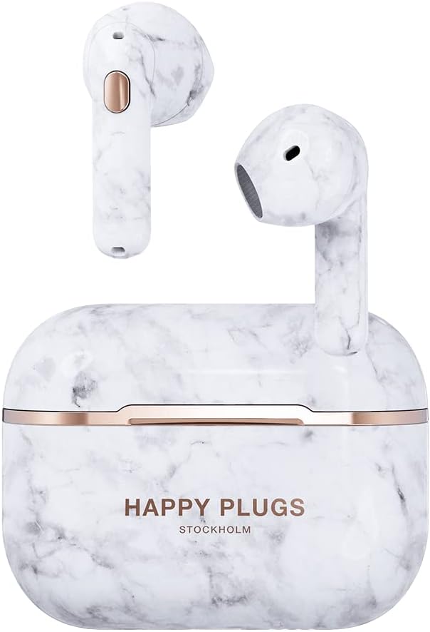LOT IMPORTED ORIGINAL SWEDEN Happy Plugs Hope True Wireless Earbuds White Marble