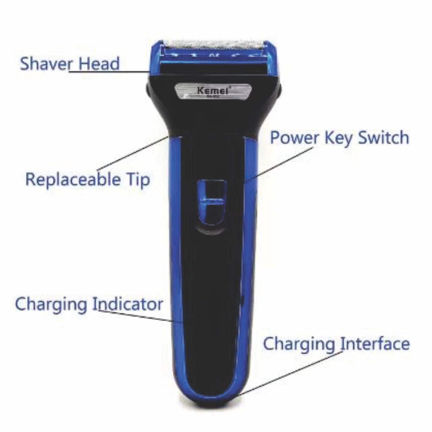 KEMEI 3 in 1 Professional Rechargeable Hair Clipper Trimmer & Shaver