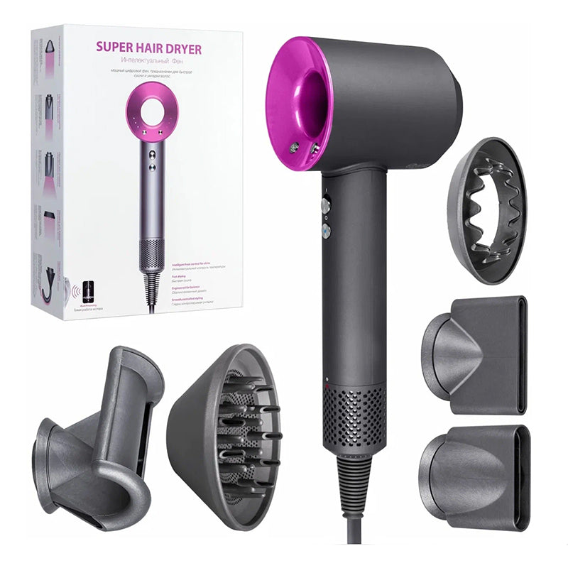 Leafless Hair Dryer 1600W – 5-in-1 Magnetic Multi-Styler with Ionic Technology