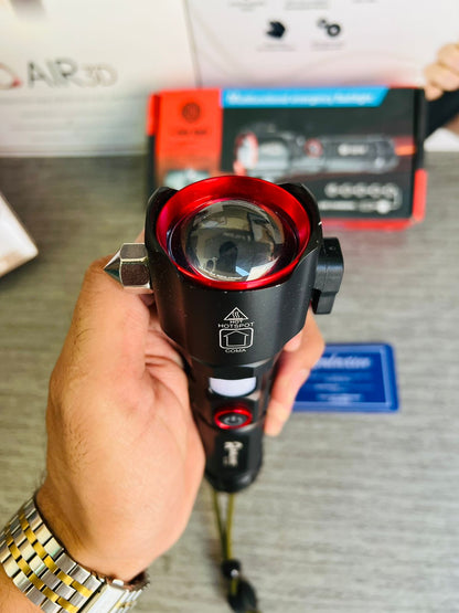 Waterproof Laser LED Tactical Flashlight With 1Km Range and long lasting backup | Imported