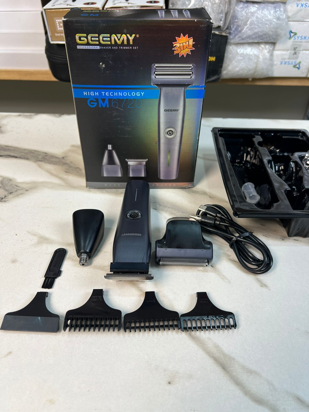 GEEMY 3-in-1 Electric Trimmer – Beard, Nose, and Hair Clipper